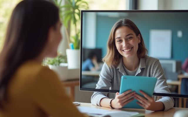 Student and tutor engaging in a personalized 1-on-1 online tutoring session